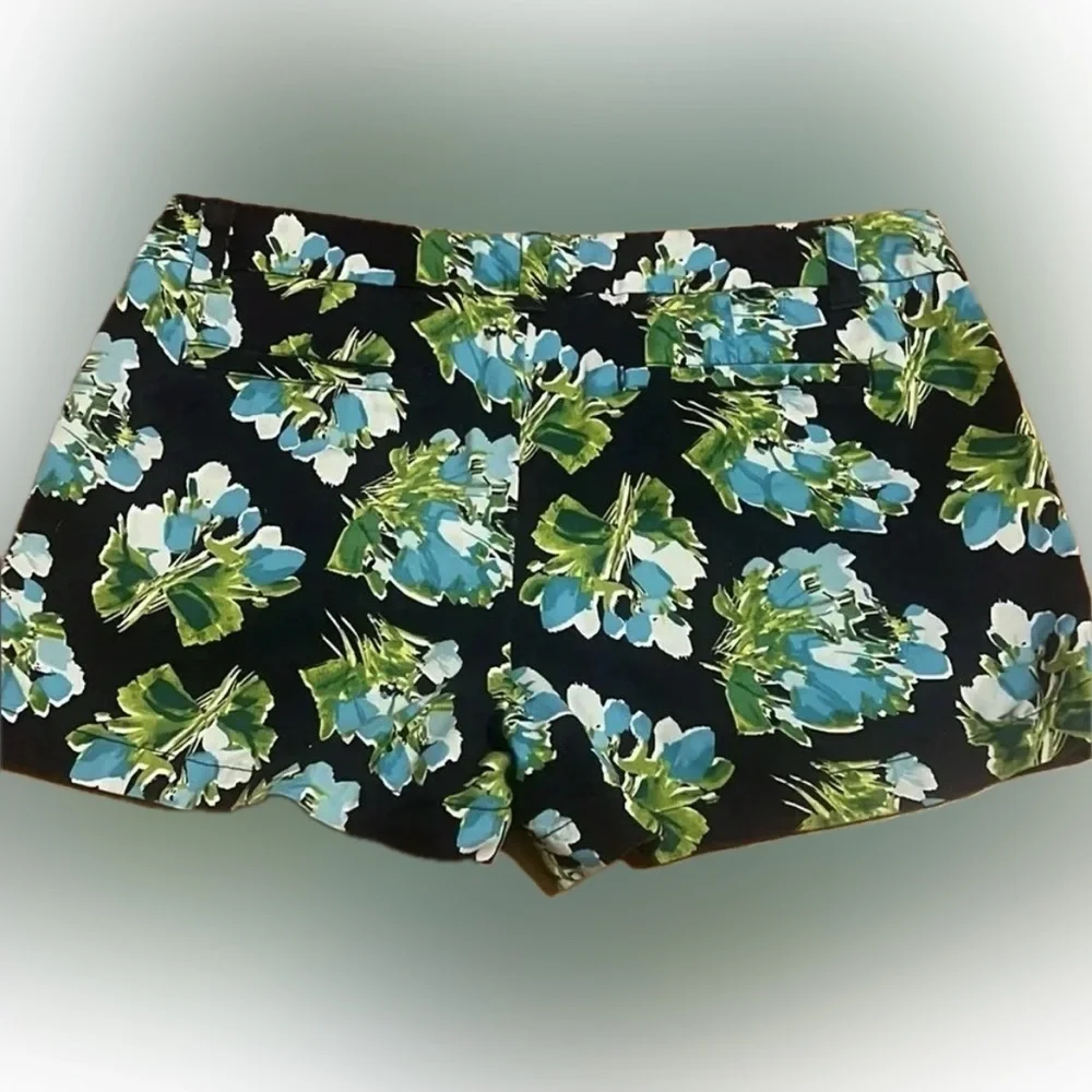 Merona Women's Floral Shorts - Black and Green